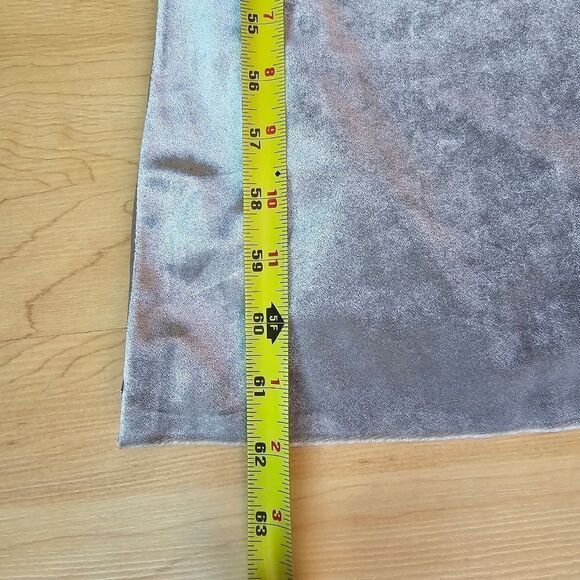 Revelry Maxi Dress sz 4 Green Gray Sleeveless Skye Velvet Bridesmaid Gown Small - Picture 6 of 12